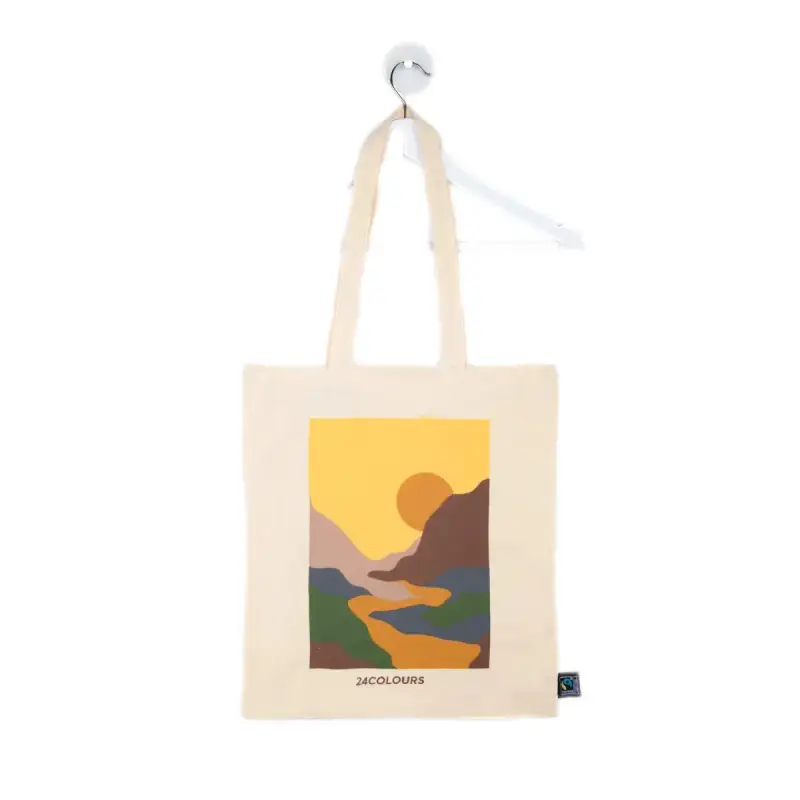 24 Colours Borsa tote con stampa donna Beige