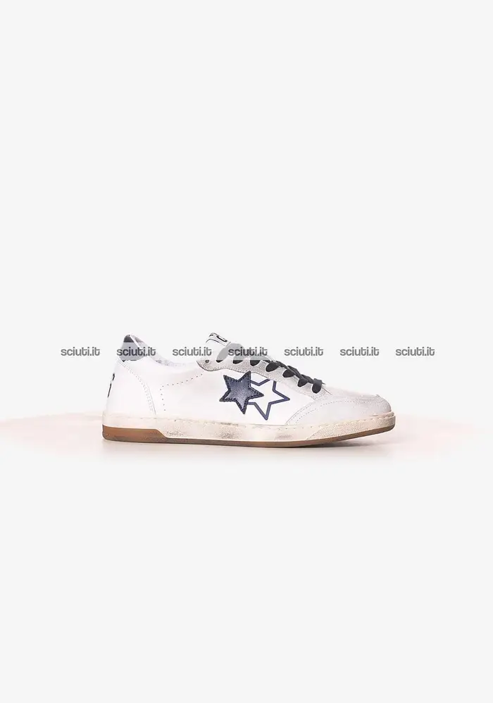 Scarpe 2star uomo bianco blu scuro Week star
