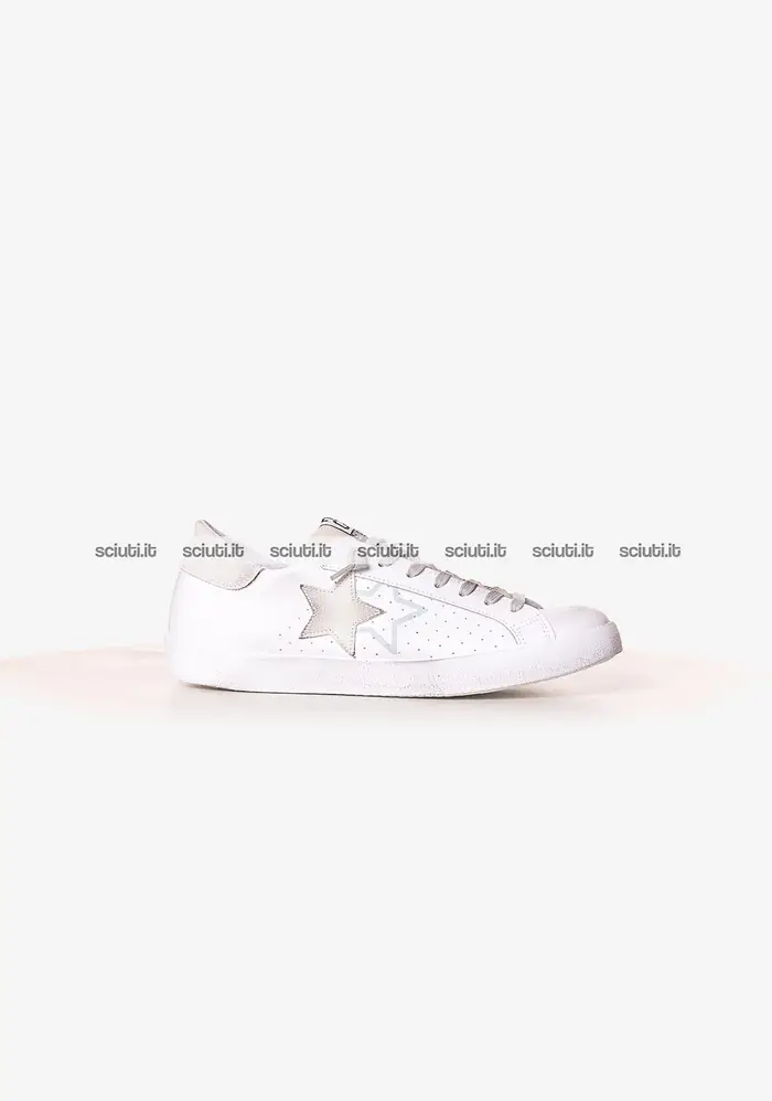 Scarpe 2star uomo bianco grigio chiaro Prime star