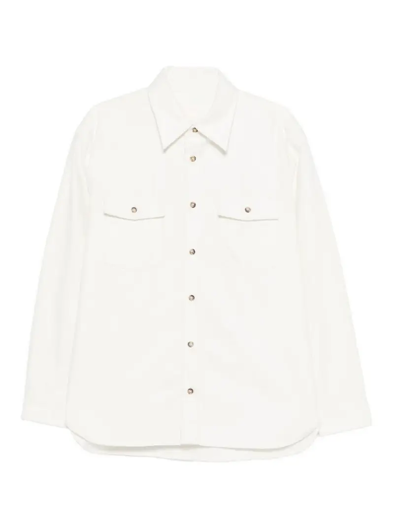 A P C Camicia Con Taschino Bianco