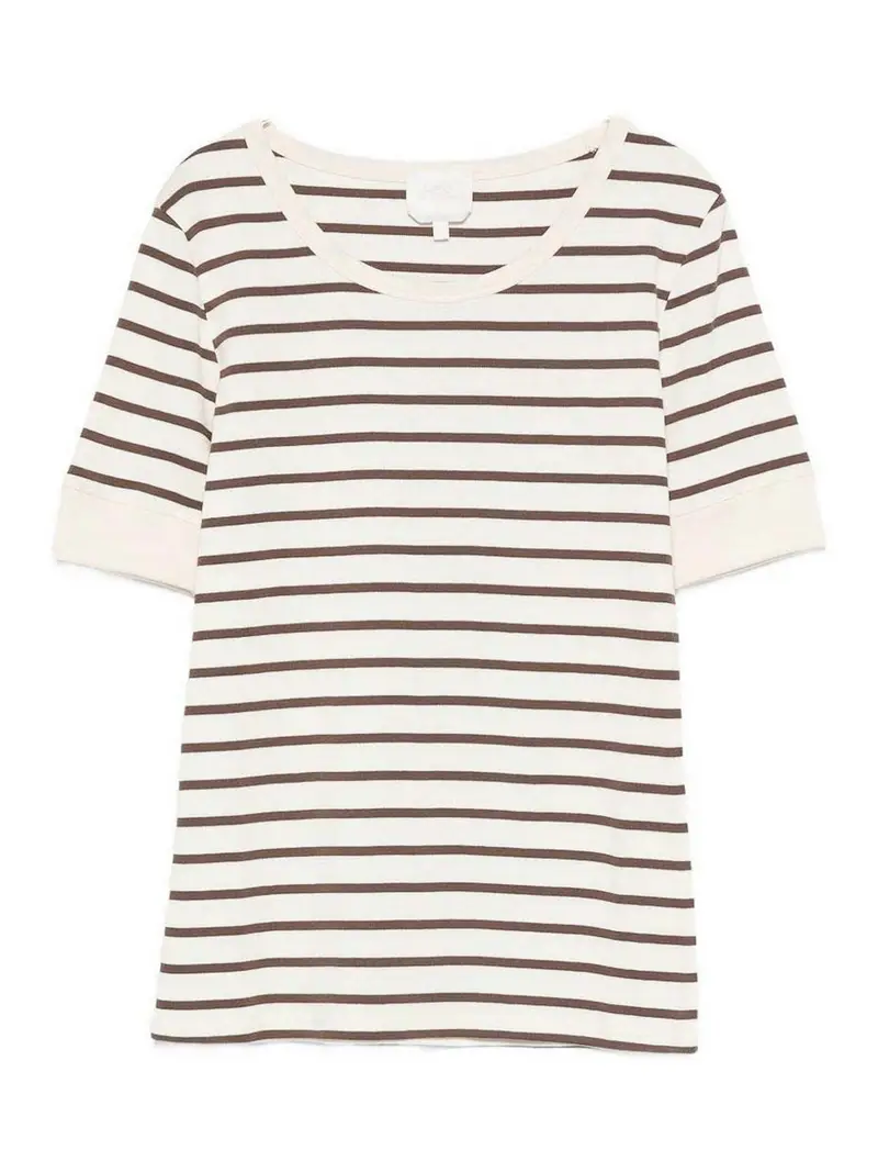 A P C Maglietta A Righe Beige