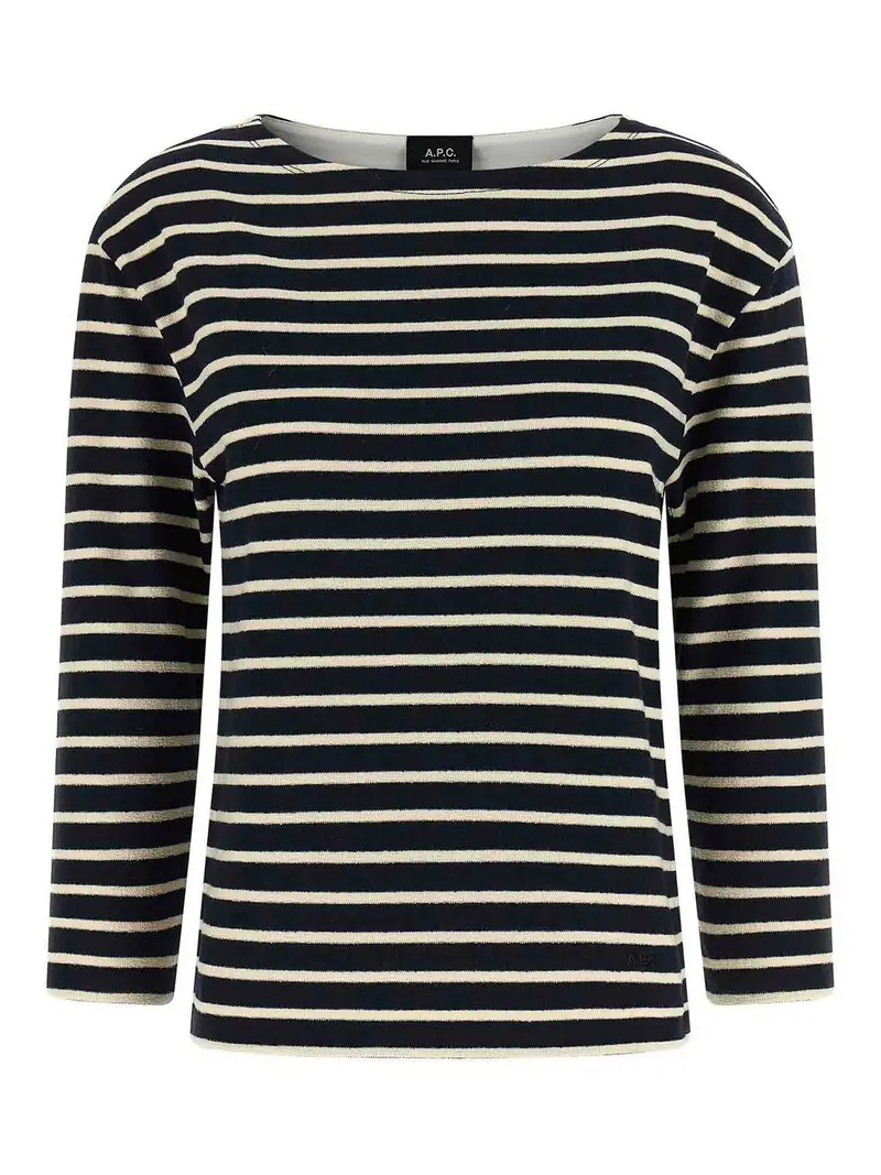 A P C Maglione a righe Blu
