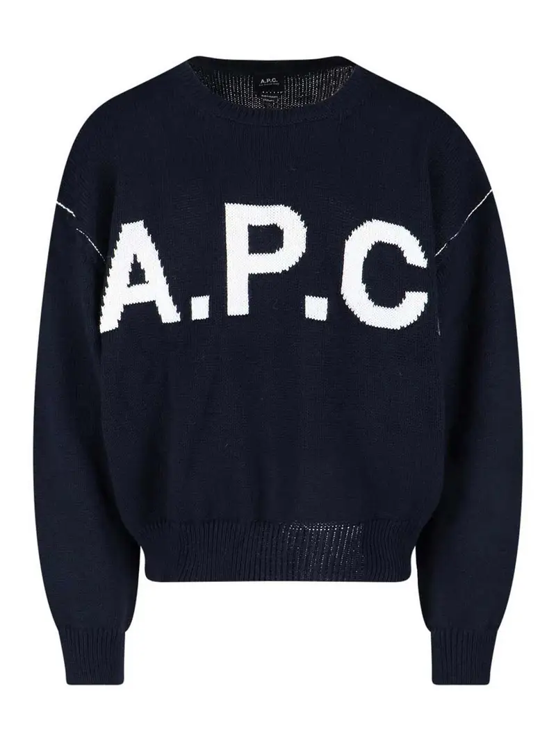 A P C Maglione Logo Blu