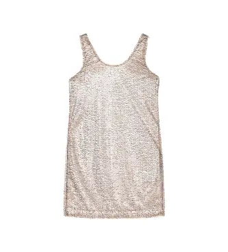 A|X Armani Exchange per donna XW001832AF18870M4071 Abito beige Metbloom, Casual, Poliestere, Senza maniche / cinghie