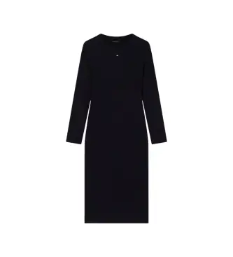 A|X Armani Exchange per donna XW001834AF18852UC001 Abito nero aderente, Casual, Poliestere, Manica lunga
