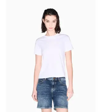 A|X Armani Exchange per donna XW002340AF10358U0002 T-shirt bianca dalla vestibilità ampia, Bianco, Casual, Cotone, Manica corta