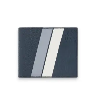 A|X Armani Exchange per uomo XM000168AF11935MB482 Porta carte pieghevole a tema nautico (OSFA), Casual, Poliestere, Navy Blu