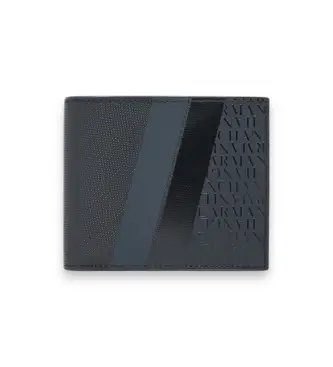 A|X Armani Exchange per uomo XM000168AF11935MC034 Portacarte pieghevole nero (OSFA), Casual, Poliestere
