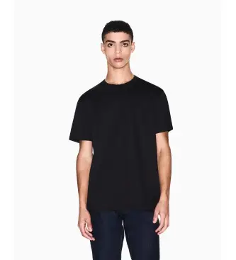 A|X Armani Exchange per uomo XM001282AF10364UC001 Maglietta nera semplice, Nero, Casual, Cotone, Manica corta