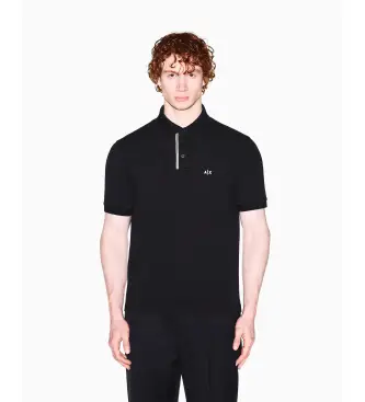 A|X Armani Exchange per uomo XM002067AF10366UC001 Inserto Polo Nero, Casual, Cotone, Manica corta