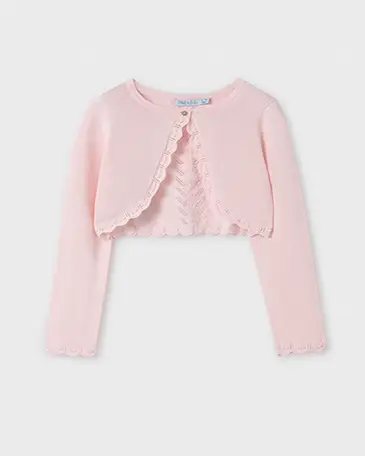 Bolerino Abel & Lula rosa cipria in viscosa tricot