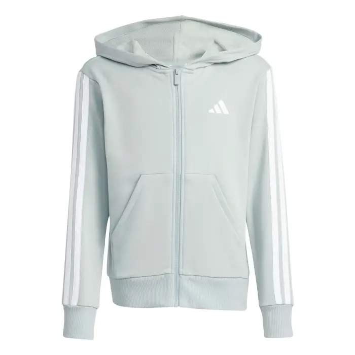 Adidas Felpa con cerniera a cappuccio da bambina Essentials Vert