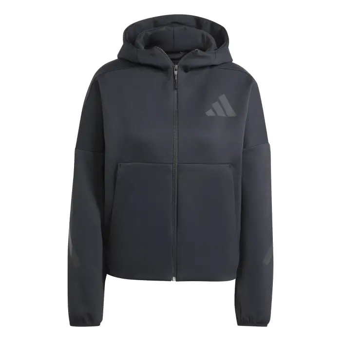 Felpa con cerniera a cappuccio da donna adidas Z N E Noir