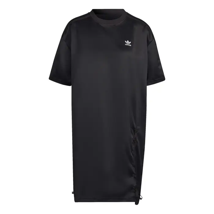 Abito t-shirt stringato da donna adidas Originals Always Noir