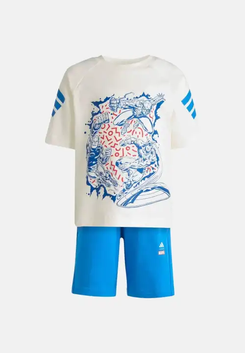 adidas performance Completino ADIDAS MARVEL AVENGERS azzurro e bianco da bambino