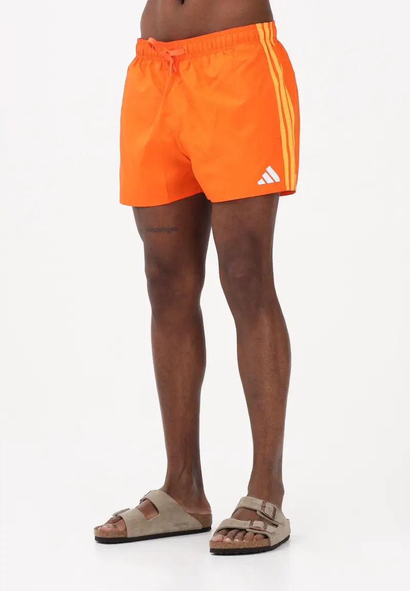 adidas performance Shorts mare 3 STRIPES arancione da uomo