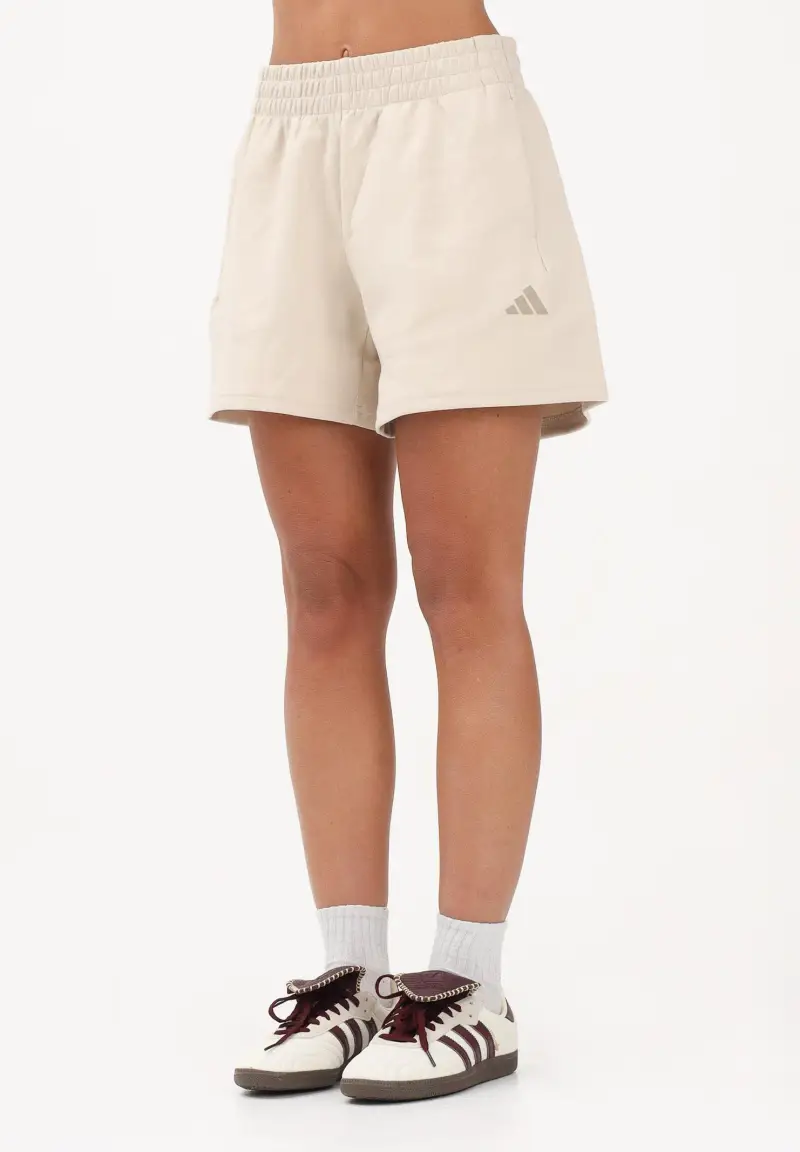 adidas performance Shorts sportivo Future Icons Small Logo beige da donna