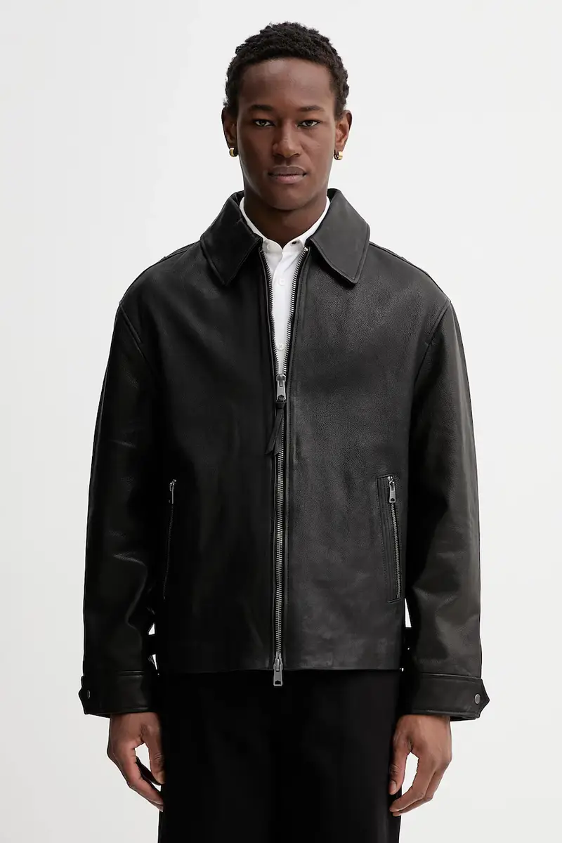 AllSaints giacca in pelle Nero