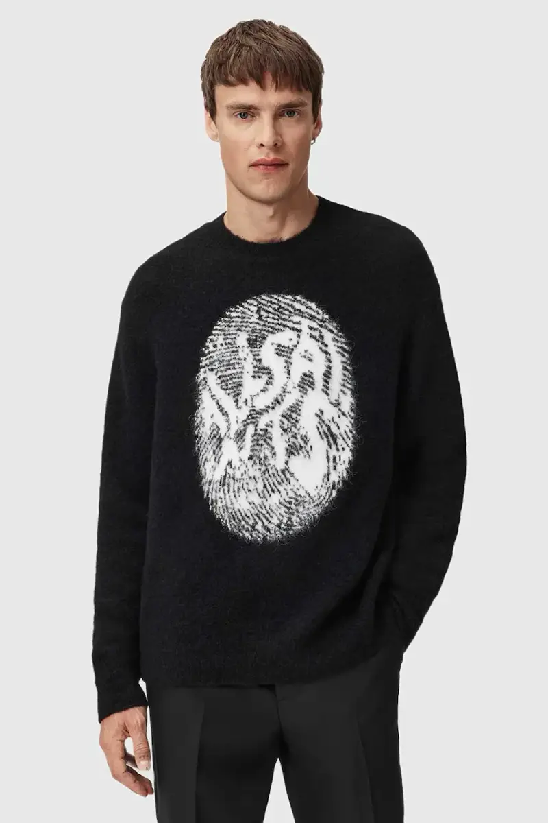 AllSaints maglione con alpaca Nero