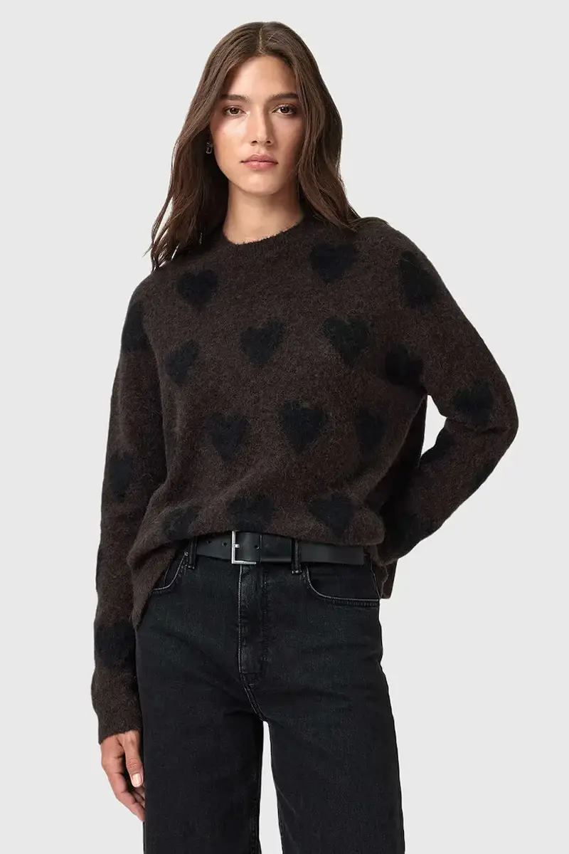 AllSaints maglione con lana AMORA Nero