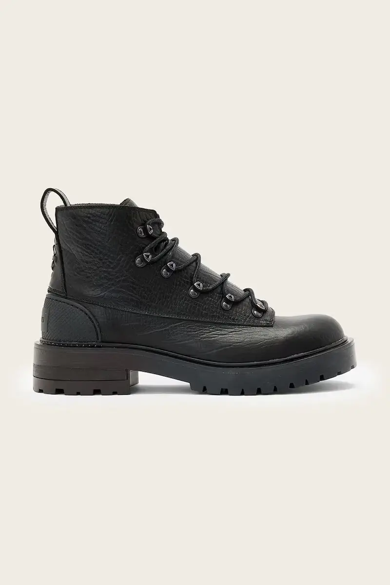 AllSaints scarpe in pelle Mccoy Hiking Boot Nero