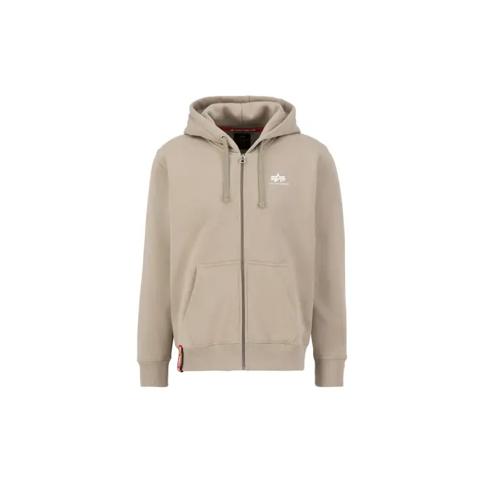Felpa con cappuccio e zip Alpha Industries Basic Beige