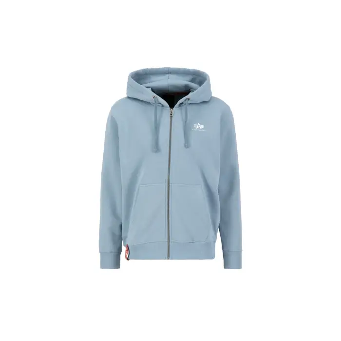 Felpa con cappuccio e zip Alpha Industries Basic Gris