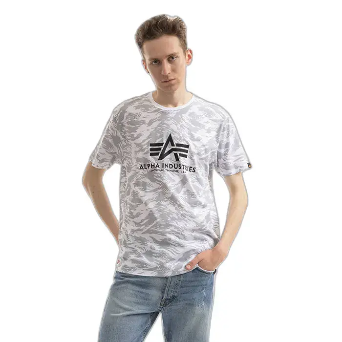 Maglietta Alpha Industries Basic Camo Blanc