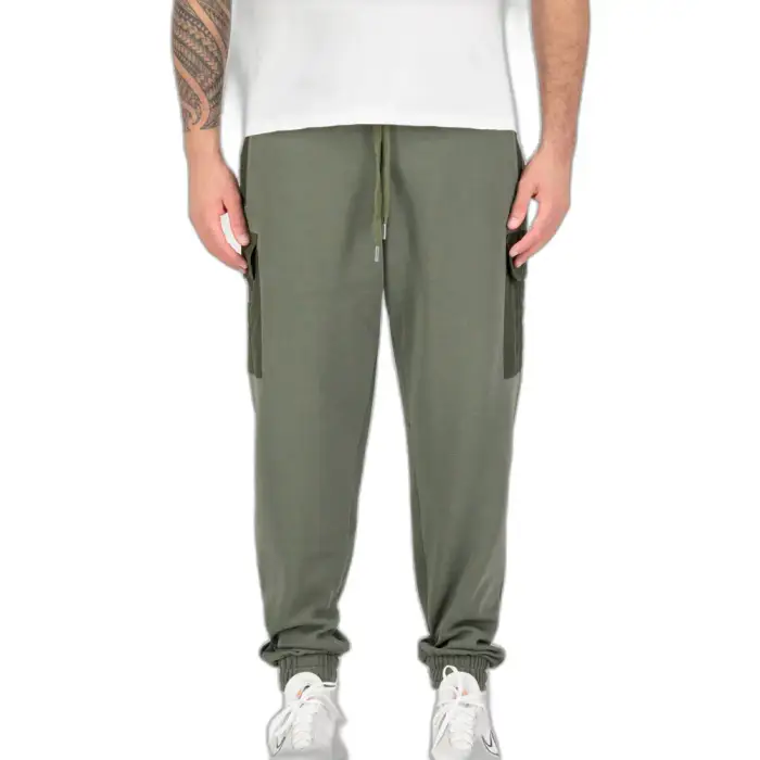 Pantaloni da jogging cargo in nylon Alpha Industries Vert
