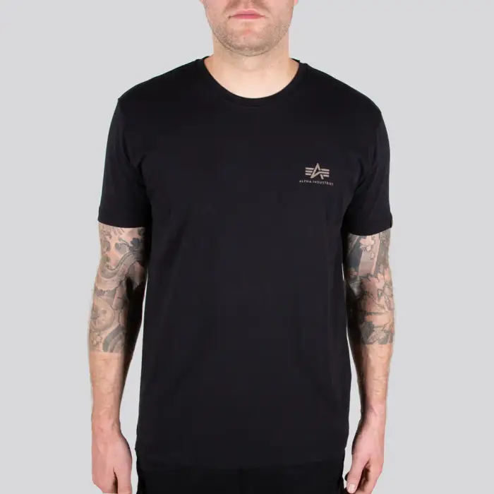 T-shirt Alpha Industries backprint T Noir