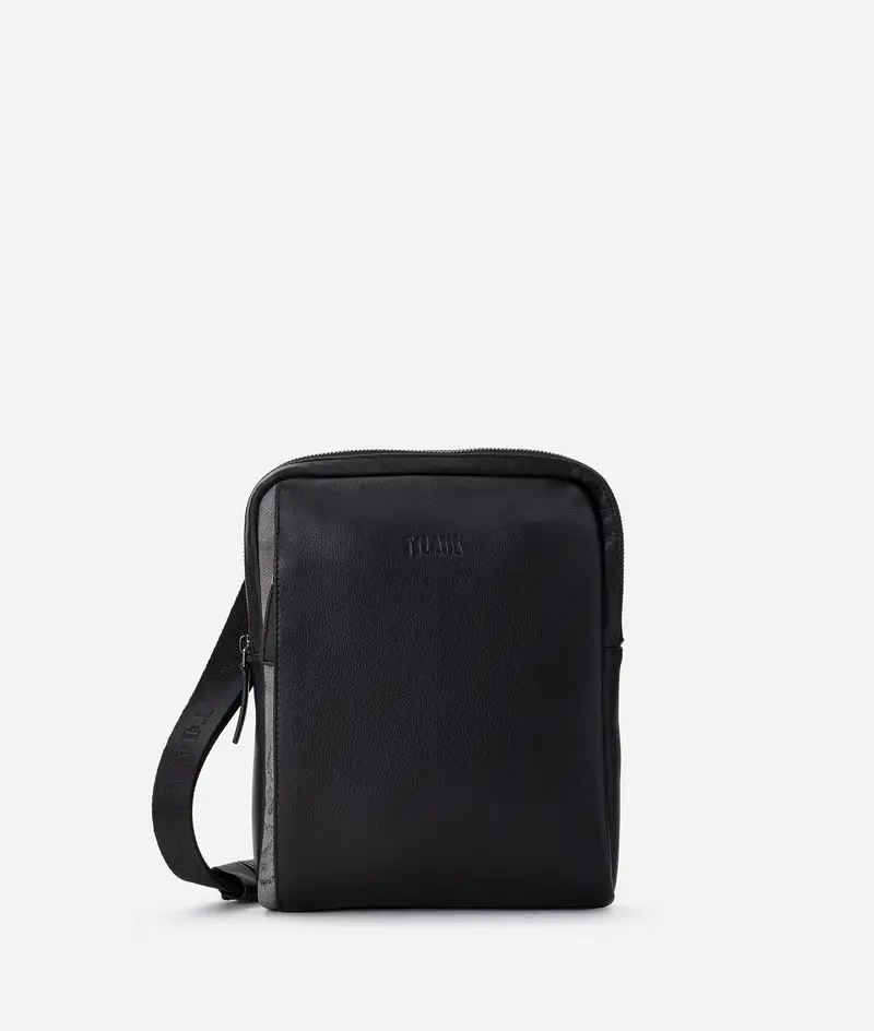 Alviero Martini Geo Dark tracolla in pelle grande Grigia