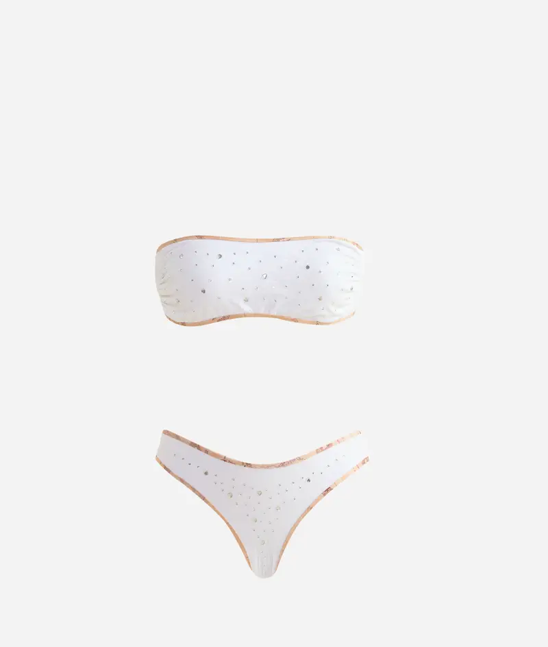 Alviero Martini Luxury Allure bikini a fascia Bianco