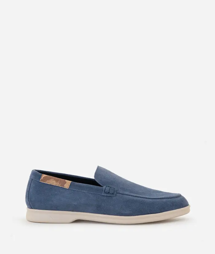 Alviero Martini Mocassini in pelle scamosciata Denim Chiaro