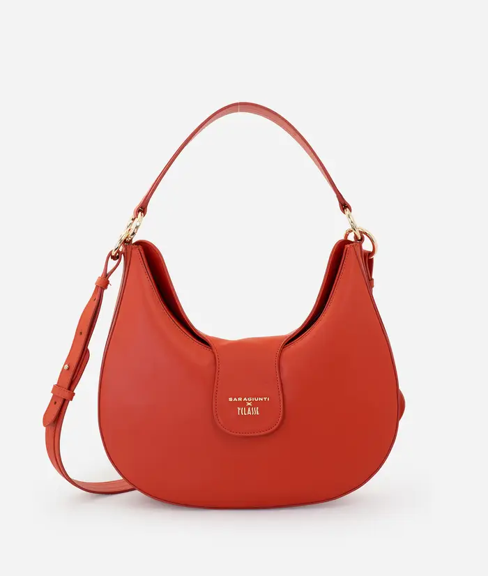 Alviero Martini Saragiunti x 1ᴬ Classe sottospalla grande in nappa Rosso Papavero