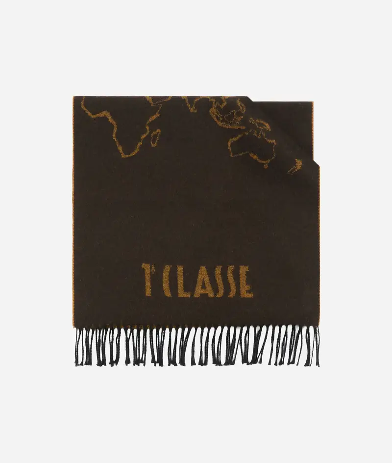 Alviero Martini Sciarpa Geo Filetto 40x170 Testa di Moro