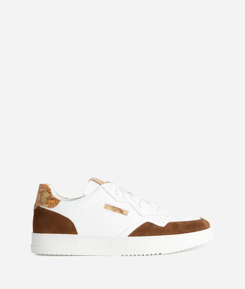 Alviero Martini Sneaker in pelle liscia con dettagli scamosciati Bianche