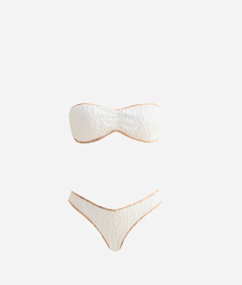 Alviero Martini Wild Summer bikini a fascia Bianco