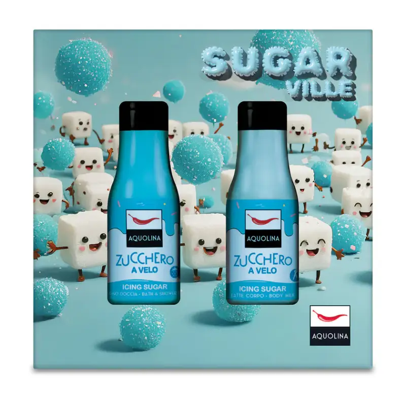 Aquolina Cofanetto Zucchero Velo Bagnodoccia 125 Ml + Latte Corpo 125 Ml 1 unità