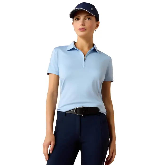 Polo da equitazione da donna con 1/4 di cerniera Ariat Bandera Bleu
