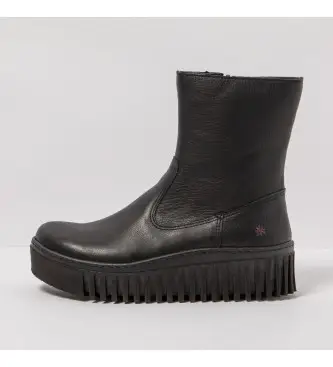 per donna 115311201003_001 Stivaletti in pelle 1531 Brighton neri (42), Nero, 3 a 5cm, Stringhe, Cerniera, Casual