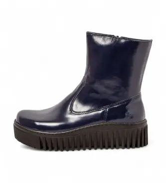 per donna 115311666003_0B0 1531 Stivaletti in pelle blu navy Brighton (41), 3 a 5cm, Cerniera, Casual