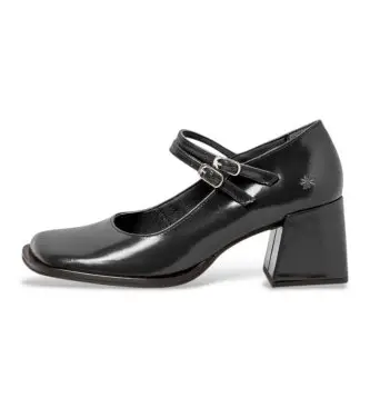 Art per donna 117041101003_001 Scarpe Verona in pelle nera 1704, Nero, 5 a 8cm, Fibbia, Casual, Classico