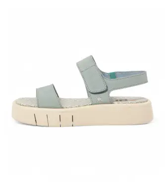 per donna 11854F3K1003_ESP 1854F Sandali Malaga in pelle blu (41), 3 a 5cm, Velcro, Casual