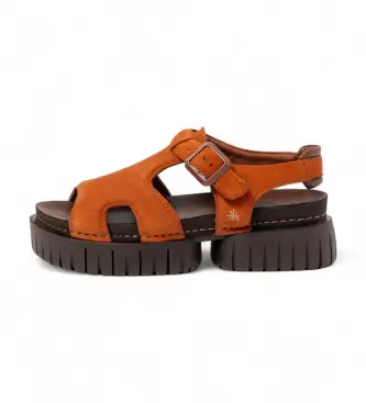per donna 1188211GM003_0MU Sandali in pelle marrone Madeira 1882 (42), 5 a 8cm, Fibbia, Casual