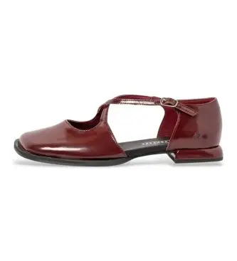 Art per donna 120021167003_008 Scarpe in pelle 2002 Bergamo Borgogna, Rosso, 1 a 3 cm, Fibbia, Casual, Classico, Bordeaux
