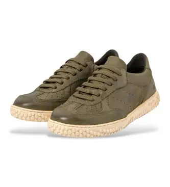 Art unisex 116271222003_0G3 Sneakers Edmonton 1627 in pelle verde, Basso, Stringhe, Casual