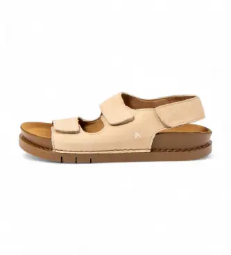 unisex 1202311ZZ003_020 Sandali in pelle 2023 Kassel beige (46), Basso, Velcro, Casual