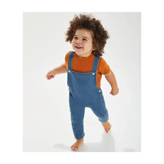 Salopette in denim per neonati Babybugz Dungarees Bleu