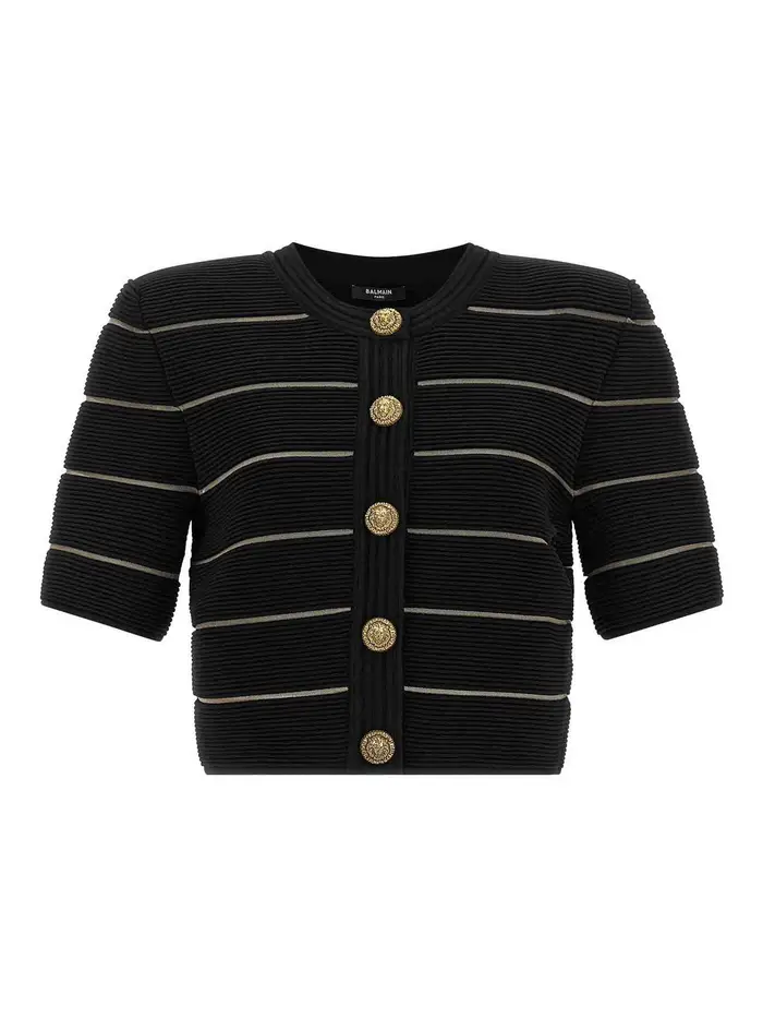 Balmain Cardigan corto Nero