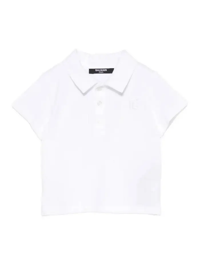 Polo Con Logo Bianco